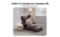 Adjustable Backrest Lounger Comfortable Supportrestsrests Adjustable Padded Lounger Multi-Functional Space-Saving