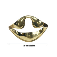Irregular Metal Fruit Bowl Sleek Design Abstract Sleek Tray Polished Finish 3 Section Snack Serving Dish for Kitchen