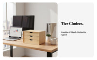 Desktop Drawer Unit Easy to Clean Stackable Drawer Box Integrated Handles