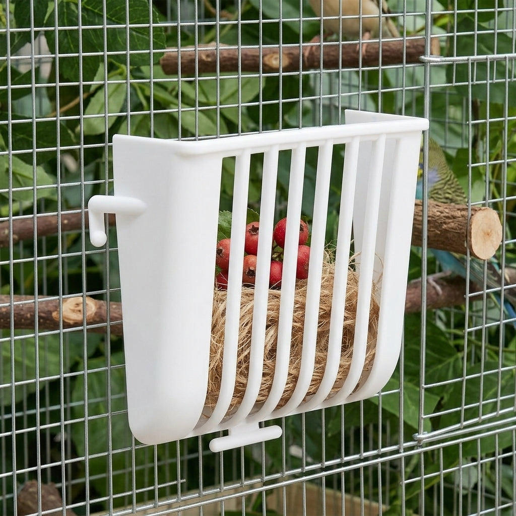 Vegetable Basket Hanging Bird Feeder, Bird Vegetable Holder, Cage Hanging Avian Snack Dispenser, Parrot Cockatiel Budgie Feeding Tool