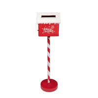 Christmas Mailbox Freestanding Mailbox with Post Red for Entryway