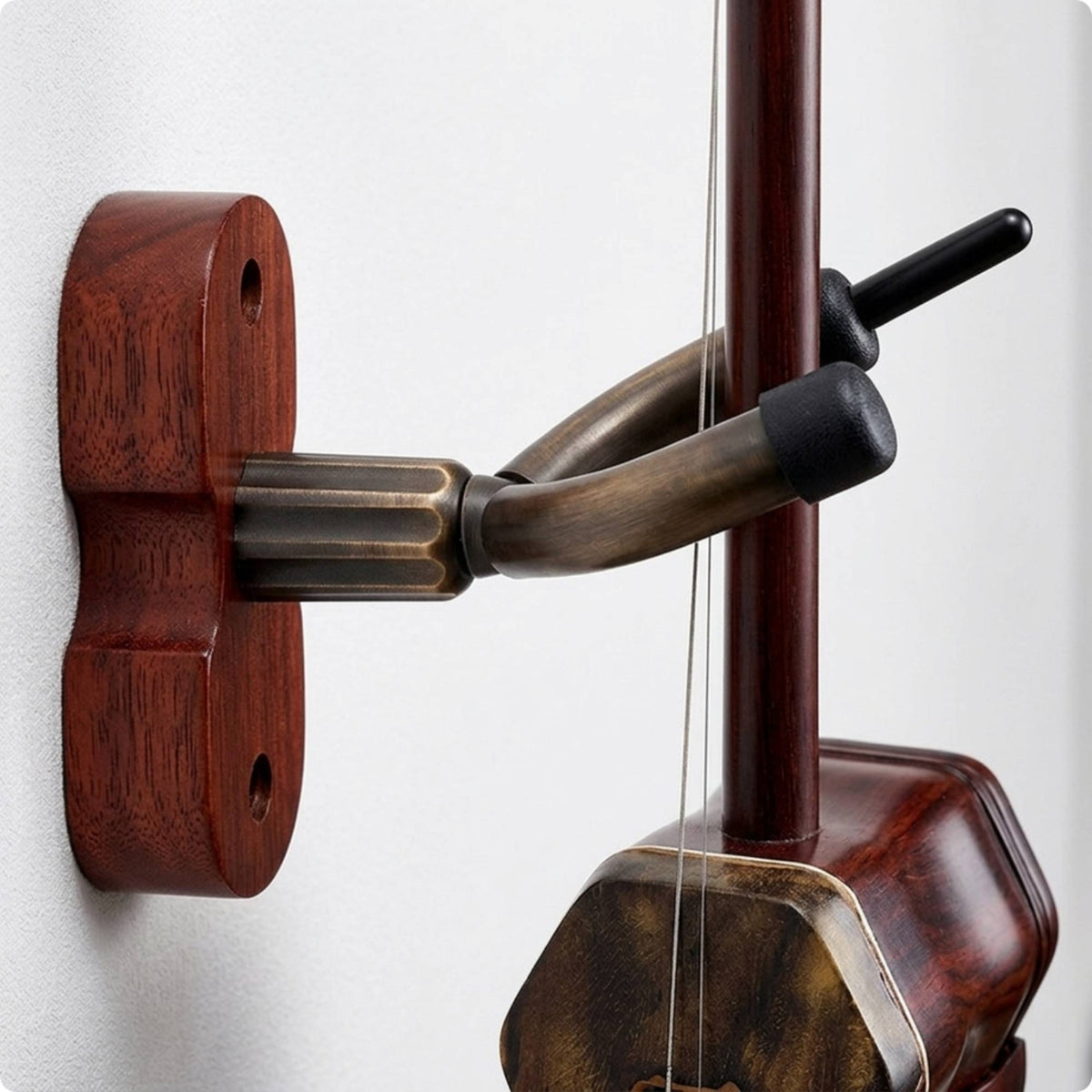 Erhu Hook with Wood Base Wooden Erhu Hanger Holder for Music Room