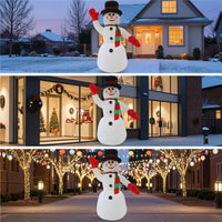 Giant Inflatable Snowman with Top Hat Easy to Inflate Christmas Inflatable Snowman Sturdy Lawn Decoration Stable for Families, Garden