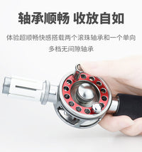 金飚王CNC全金属中通轮可改装鱼竿手竿中通竿走内线八型V槽带协力