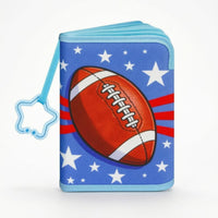 Clear Pockets Baby Photo Album Football Graphic Padded Textile Photo Album