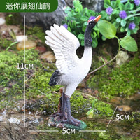 庭院假山仙鹤摆件流水景观饰品户外院子花园草坪鱼池造景装饰摆件