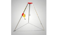 Retrieval Tripod with Winch Portable Aluminum Retrieval Tripod Foldable Lifting Hoist for Utility Workers, Confined Space