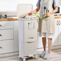 Kitchen Trash Can with Lid, Large Capacity, Pedal, 12L+