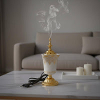 Electric Incense Burner Electric Ceramic Incense Burner Home Decor Floral Filigree Vented for Indoor Use