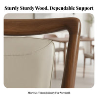 Upholstered Wooden Side Chair Minimalist Design Indoor Furniture Soft Upholstery Ergonomic Rearrest for Families
