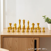 16 Pieces Chess Piece Ornaments Polished Miniature Chess Set Creative Decor for Collectors, Study