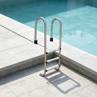 Stainless Steel Pool Ladder Anti-Slip 3 Step Pool Ladder Resistant for Homeowners, Families, in-Ground Pools