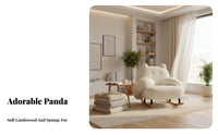 Panda-Shaped Armchair Snug Visually Pleasing Upholstered Lounge Armchair Luxuriously Soft Comfort High Supportrest for Adults