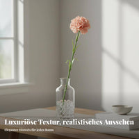 Artificial Carnation Realistic Look Real Feel Carnation Stem Bendable Stems