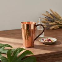 Handmade Copper Cup Flared edge Tapered Copper Cup Metal Tumbler