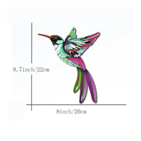 4 Pieces Metal Hummingbird Wall Decor Waterproof Metal Bird Hanging Ornament