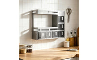Wall-Attached Seasoning stand Rectangular Wall Seasoning Rack-Saving for Rental Kitchens