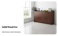 Solid Wood Core Dining Room Sideboard Multi-Functional Kitchen Buffet Hutch Ample Storage Kitchen Pantry Hutch Large Capacity for Families, Homeowners, Adults, Hallway, Entryway