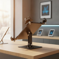 Wall Mount with Articulated Arm Rotating Anti-Theft Stand with Clamp Heavy-Duty for Retail Stores, Reception Counters