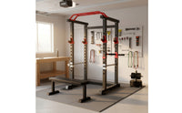 Power Cage with Pull-up Bar Multi-Functional Strength Rack Heavy-Duty Squat Cage for Weightlifters, Athletes, Home Gym