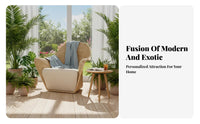 Woven Rope Lounge Chair Southeast Asian Design Woven Cocoon Chair Indoor and Outdoor Use Highsupport Design for Hoteliers