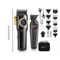 Rechargeable Electric Hair Clipper Digital Display Cordless Hair Trimmer Retro Design for Barbers, Barbershop, Salon