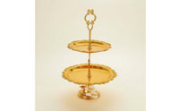 2 Tier Dessert Simple to Assemble to Assemble Dessert Rack with Handle Weighted Tiered Serving Tray for Party Hosts, Brides