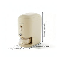 Rice Dispenser Press-Style Rice Container with Window Transparent for Kitchen