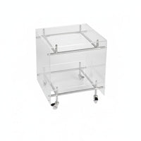 2-Tier Rolling Trolley Multi-Functional 2-Tier Wheeled Organizer for Living Room