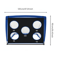 Football Training Goal with Target 420D Oxford Football Target Net Foldable Practice Net with Holes for Yard
