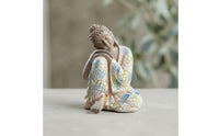 Tabletop Resting Buddha Statue Decorative Sleeping Buddha Figurine Miniature Statuette Meditative for Meditation Room, Bonsai Display, Zen Garden