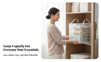 Collapsible Frontentry Container with casters Transparent clear panels for Families