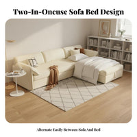 Elephant Ear Fold-unfold Bed Foldable Design Sleeper Sofa Built-in Storage transformable Couch for Families, Homeowners, Small Spaces, Studio Flat, Bedroom