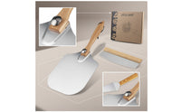 3 Pieces Aluminum Pizza Peel Set Metal Pizza Paddle Set Heat-Resistant Bakeware Lightweight for Home Bakers