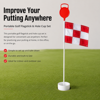 15 Pieces Putting Green Flag, Driving Range Flag with Fiberglass Pole, Practice Putting Accuracy Flag for Golfers