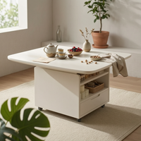 Multi-Functional Lift-Top Coffee Table Adjustable Height Convertible Lift-Top Table Easy to Move Living Room Furniture Space-Saving for Apartment Dwellers, Homeowners, Home Office Workers, Small Areas, Dining
