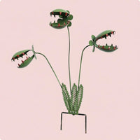 Carnivorous Plant Stake Red Tooth Edges Carnivorous Plant Sculpture Leaf Base