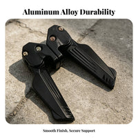 2 Pieces Rear Seat Foot Pedal Easy Installation Rear Passenger Foot Pedals Foldable Passenger Footrest Lightweight