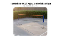 Easy Setup Badminton Net with Stand Long-Lasting Construction Portable Badminton Net Stable Base Wear-Resistant for Family, Kids, Indoor, Backyard