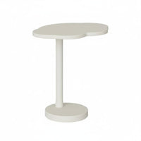 Puffy-Shaped Pedestal Table Movable Household Furniture Space Saving for Bedroom