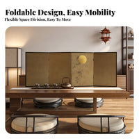 Miniature 6-Panel Art Screen Portable 6-Panel Miniature Divider Feng Shui Decor