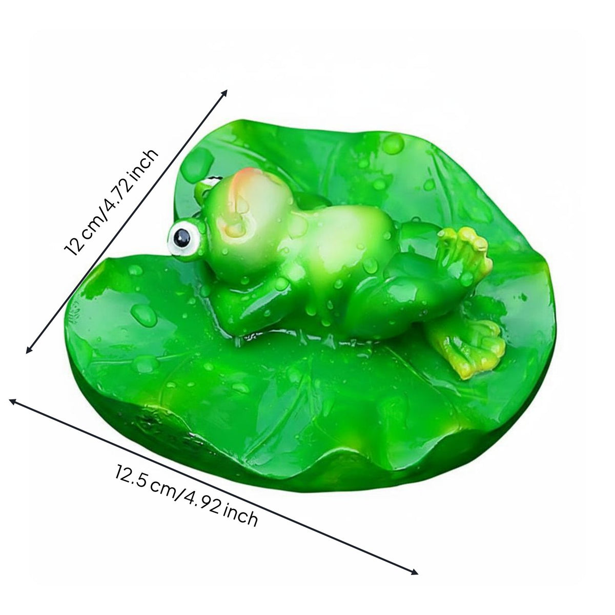 Waterproof Floating Frog Statue Weatherproof Floating Frog Figurine Long-Lasting Lifelike Details for Fountain, Swimming Pool, Aquatic Aquarium