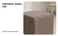 Upholstered Square Stool Nordic Design Small Seat Sturdy for fromice, Shop Owners