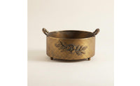 3 Pieces Antique Flower Pot Set Double Handle Embossed Pot Garden Decor for Balcony