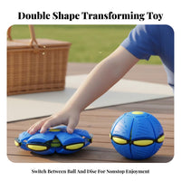 Transforming Deformable Rebound Ball Transformable Design Flying Saucer Ball Two-in-Single Form for Children, Family