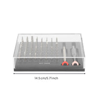 Interchangeable Bits Clear Cover Watch Repair Screwdriver Kit Hand Tool