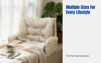 Ergonomic Floor Mat Lazy Sofa Bed, Foldable, Double, Large, Breathable Innovative Fabric, Modern Design, Bedroom