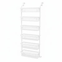 Door Hanging Basket Organizer No Drill over Door Basket Shelf Sturdy and Sturdy Organization for Shower Area
