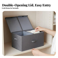 Foldable Lidded Container With Lid Lidded textile Box particleresistant for Dorm Room