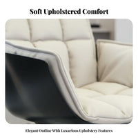 Curved Supportrest Pedestal Chair Modern-Designd Dining Seat Rotating Function Thickly Padded Pad for Design Aficionados
